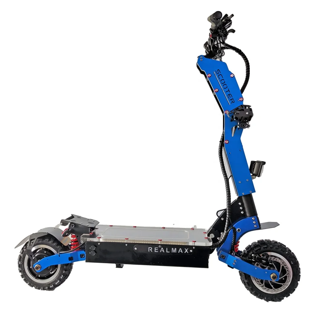 

REALMAX SL11 8000w dual motor Long Range 60v 11inch 80AH electric Adult scooter on sale, Blue and red