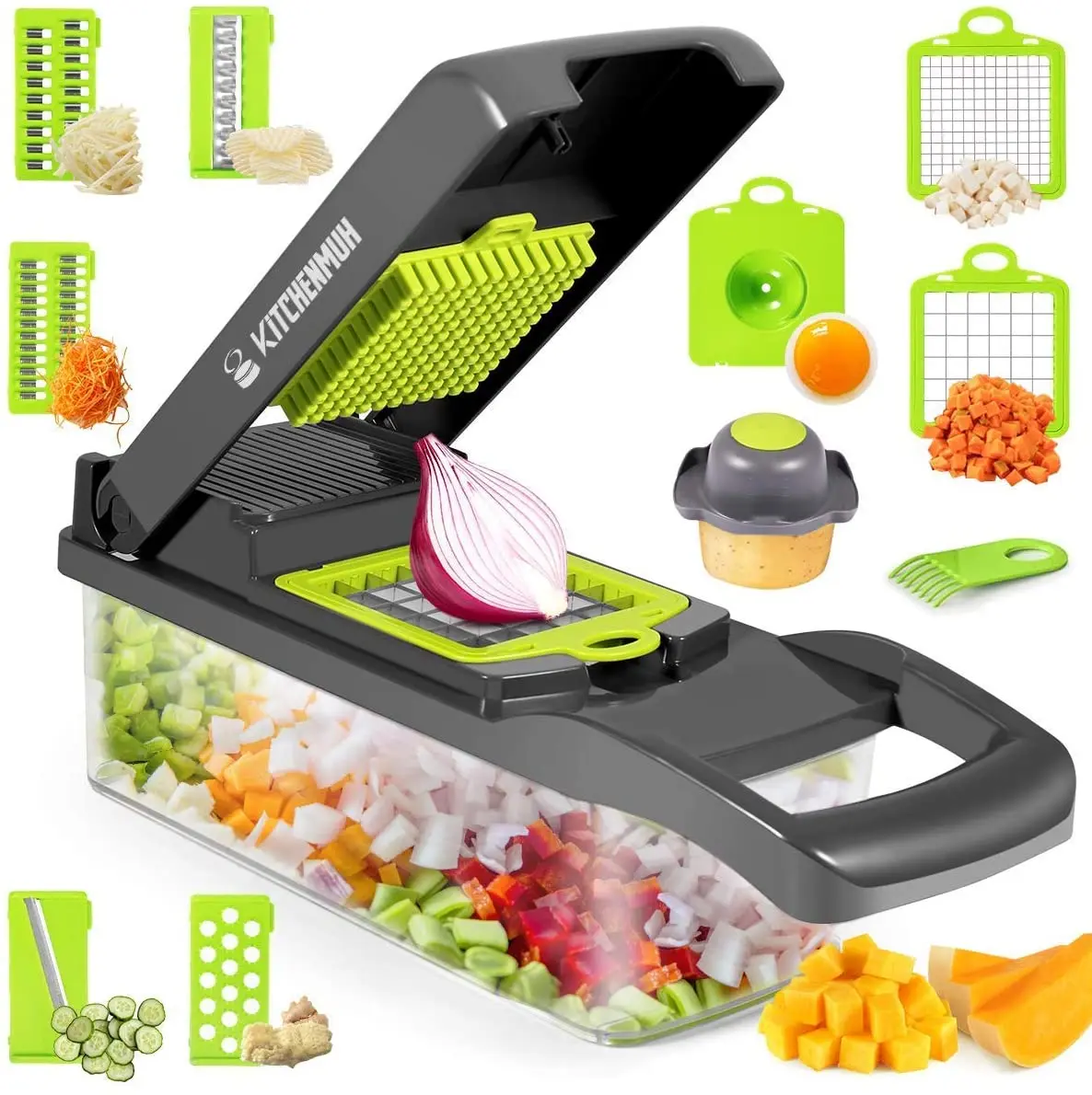 

Mandoline Slicer Pcs Fruit Size Combi Cutter Chopper Multifunction Fruit & Vegetable Ttools Vegetable Cutter, Ash+white+blue