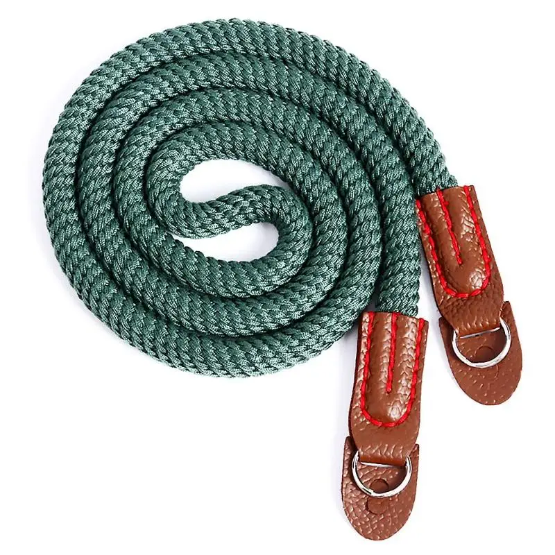 

Chinber 100cm Cotton Shoulder Belt Vintage Green Rope Camera Strap, Black, brown, green