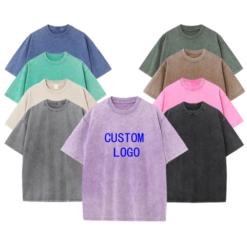 Acid Wash Oversized T Shirt Graphic Print