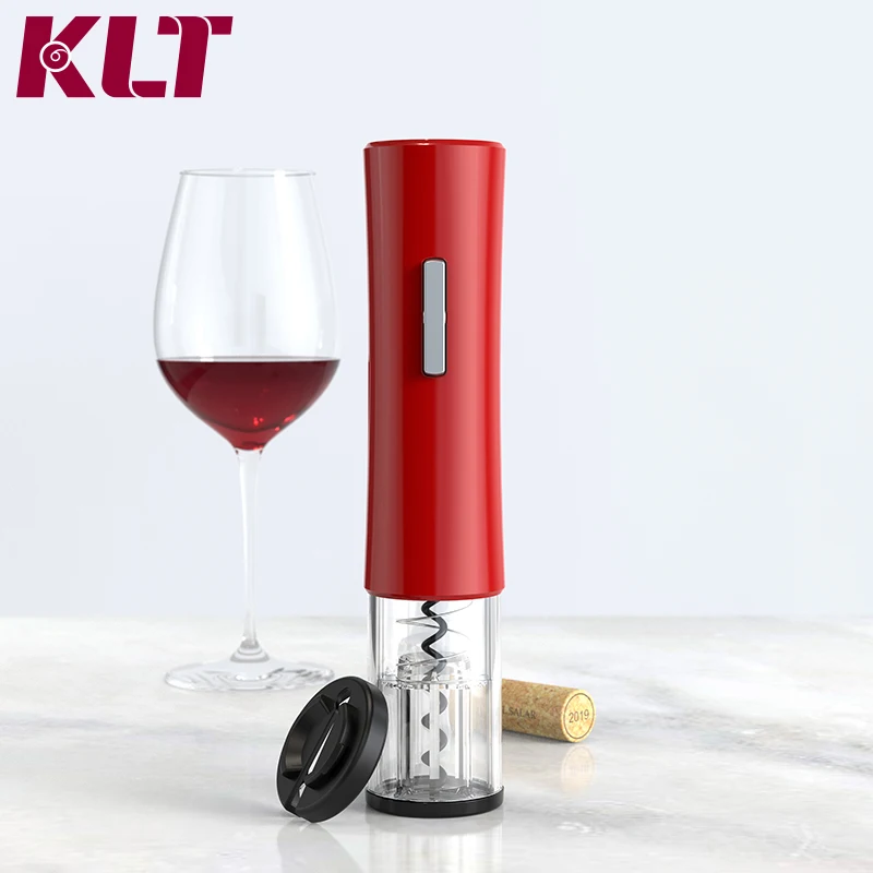 

Smallest Electric Corkscrew Wine Opener Stocked Hot-Selling Amazon Battery-operated, Black;silver;red