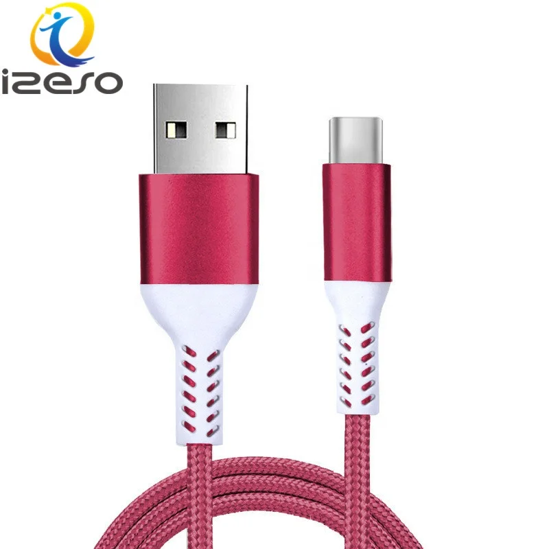 

Free Shipping 1M 3FT Phone Charger Cable Nylon Braided Reliable Data Charging Micro USB Cable IZESO