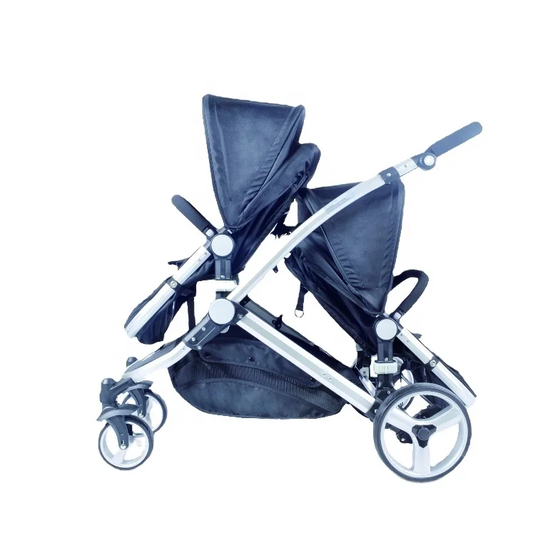 

2020 hot sale classic Aluminium twin baby pram babay twin stroller with AS/NZ2088 and EN1888 certificate