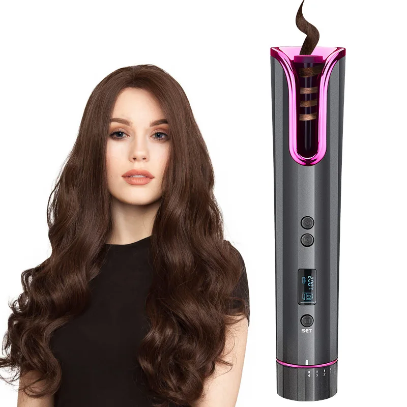 

2021 New design automatic hair curler professional curling iron portable usb auto wavy cordless hair styler curler, Grey