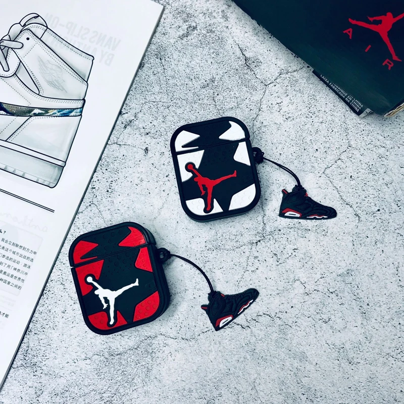 

Silicone Case for Apple AirPods 1/2 3D Fashion Brand Jordan Shoes Protective Cover for Airpod Pro Charge Accessories Custom
