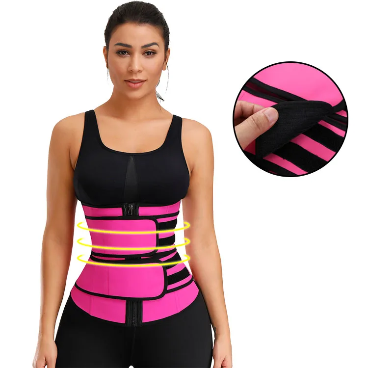 

Breathable Zipper 7 Steel Boned Waist Cincher Body Shaper Tummy Trimmer Long Girdle Corset Latex Waist Trainer