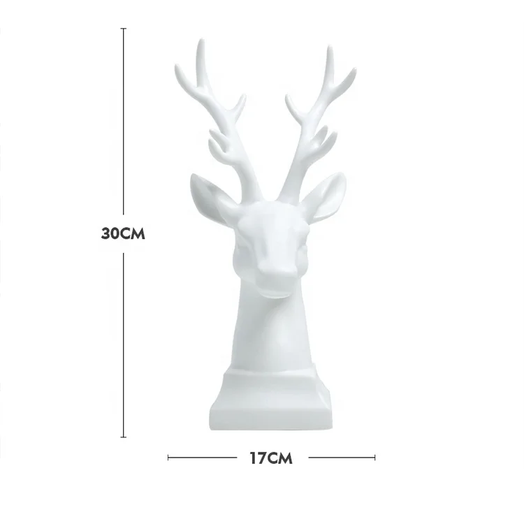 

Wholesale Decoration Wall Mount Animal Head Statues 3d Deer Head