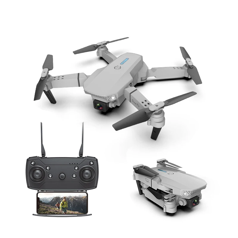 

2021 New E88 Pro Drone With Wide Angle HD 4K Dual Camera Height Hold Wifi RC 100 meters Foldable Quadcopter Dron Toys