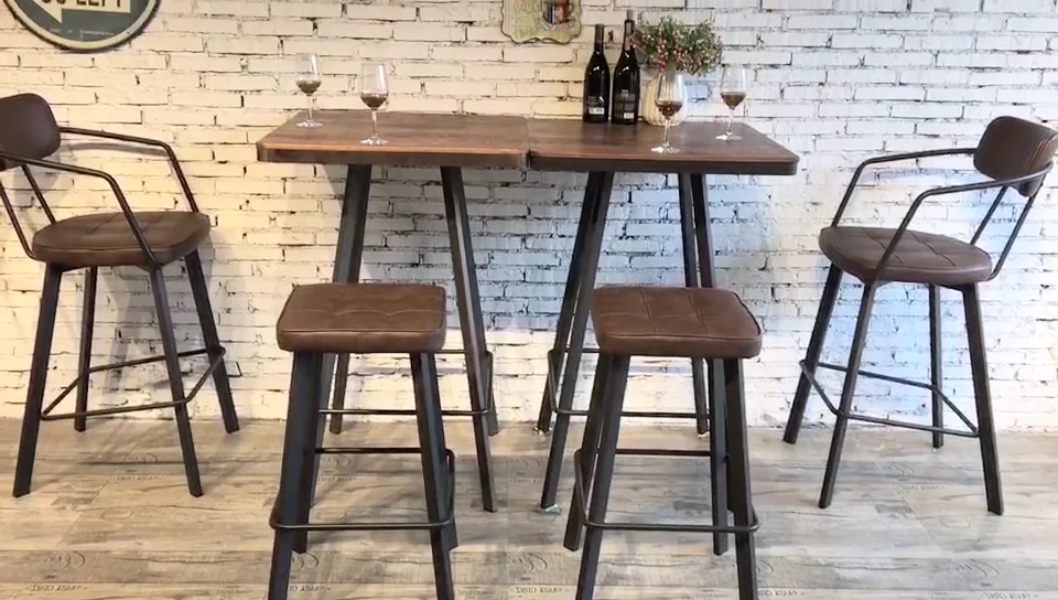 Vintage Solid Wood Cafe Table Top Natural Customized Sized Solid Wood