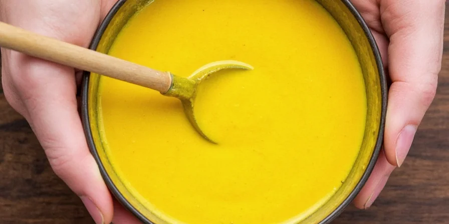 Yellow aji sauce served with fries