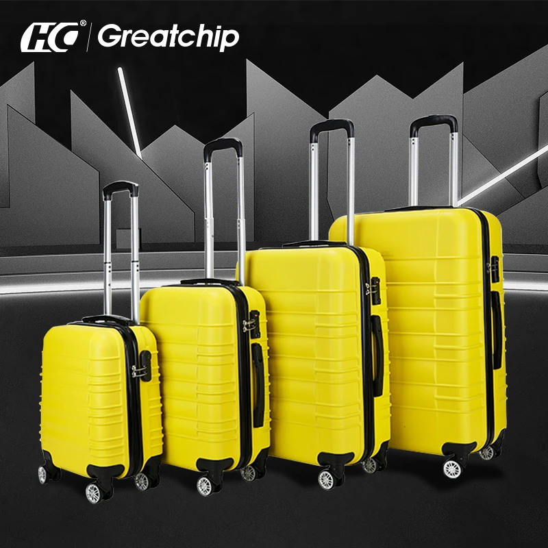 

4pcs set Abs travel suitcase sets 360 degree trolley suitcase hard shell luggage bag 24 inch, Customized color