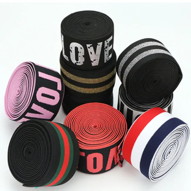 

Custom Woven Ribbon Anti-Slip Jacquard/Embroidered Elastic Band