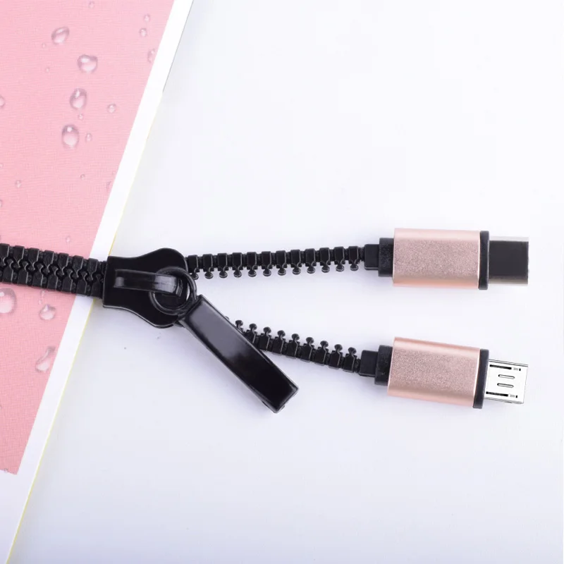 

3 Meter 2.4 C 3m Type Quick Charger Fast Charging Power Bank Mini Data Micro Type c Zipper Usb Cable Braided, Mix color