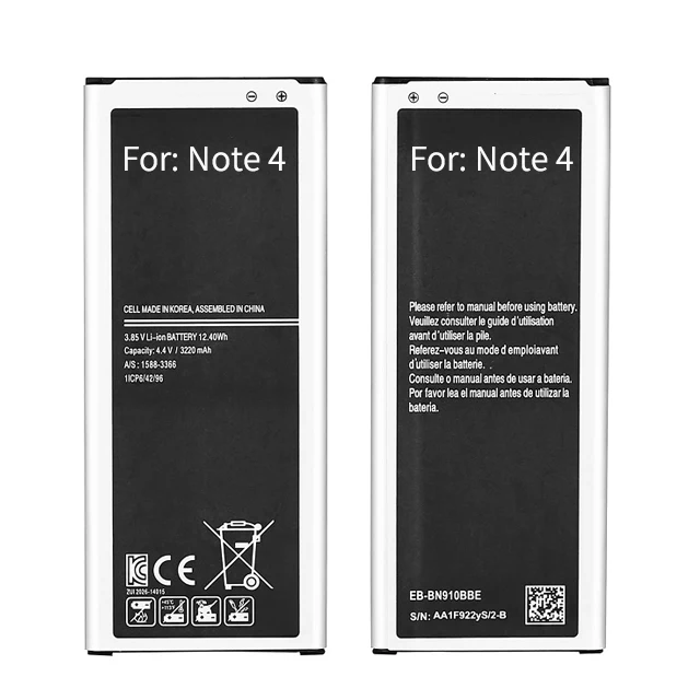 

3220mAh Li-ion Battery For Samsung Galaxy note 4 N910A N910U N910F N910H Replacement battery