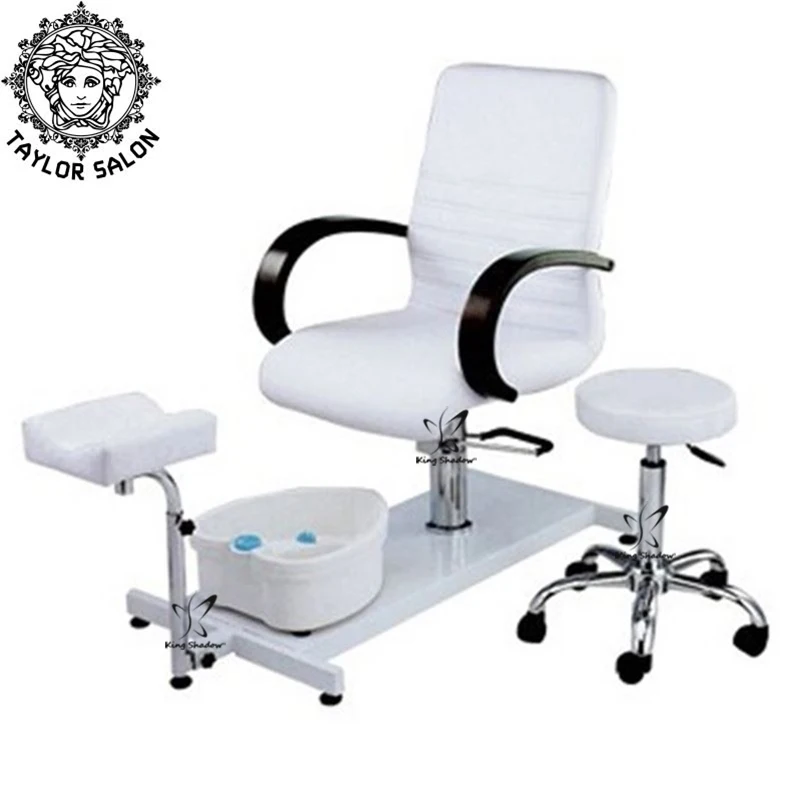 

factory wholesale 2020 luxury professional footsie bath spa nail salon adjustable white manicure pedicure chairs