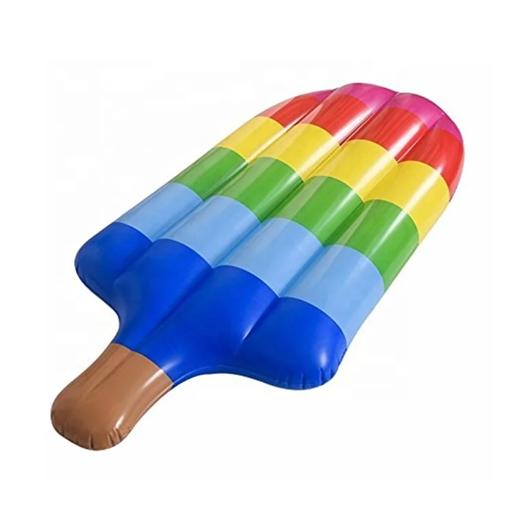 

Factory Wholesale Inflatable Ice Pop Popsicle Pool Float Mattress for Adult and Child, Rainbow