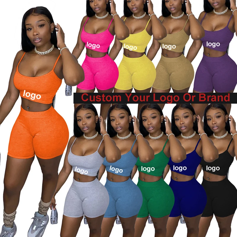 

Girl Women Athletic 2 pice Sports Bra Leggings Vest Yoga Biker Short Workout Sets, As photo