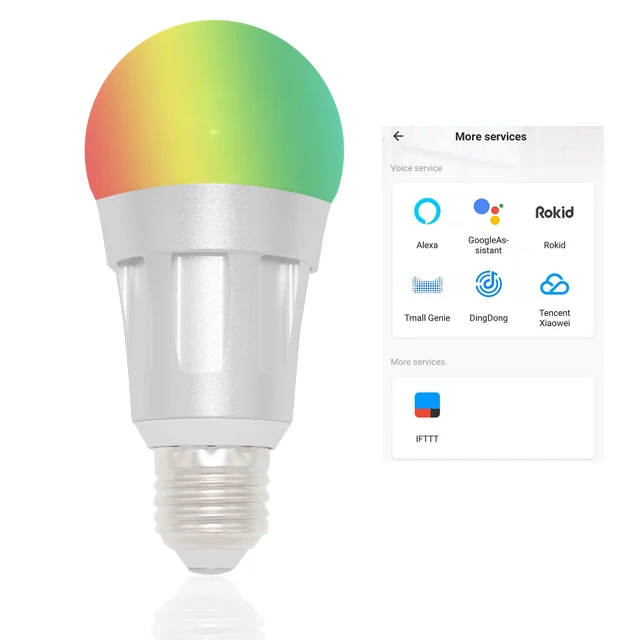 MagicLight WiFi Smart Light Bulb, 2nd Generation Dimmable Multicolor A19 E26 Household LED Bulb, No Hub Required