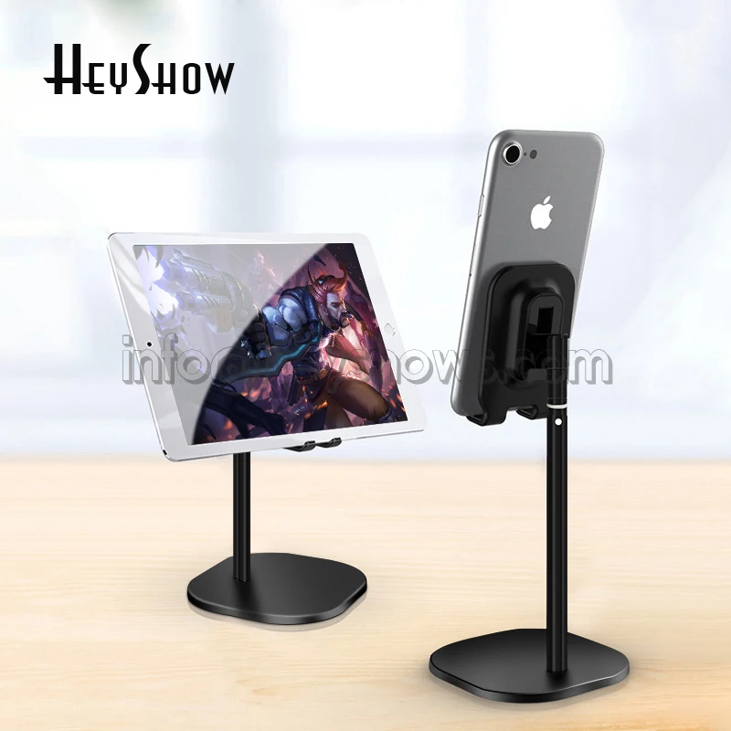 

Universal Aluminum alloy Phone Display Stand Adjustable Tablet Telescopic Holder Desktop For Samsung Huawei Xiaomi All Phone