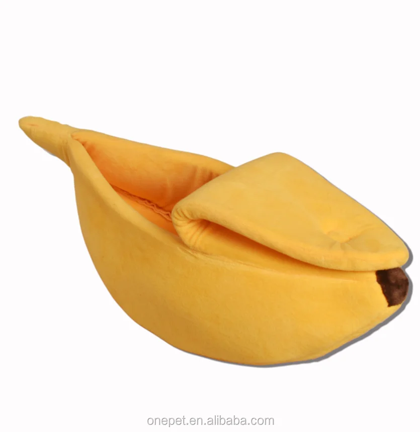 

Pet Bed Designer Fashionable Cat Banana Shape Bed With Cover