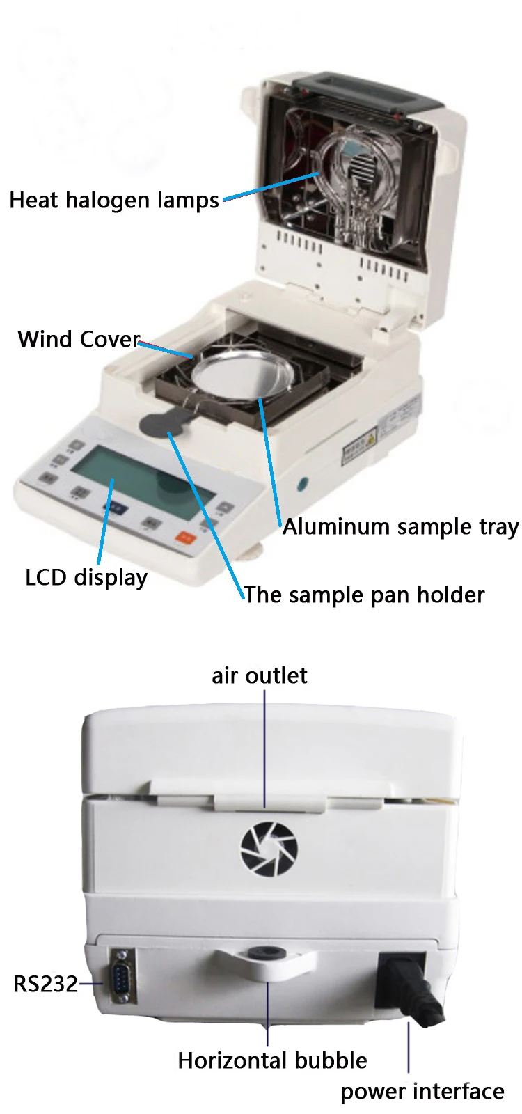 infrared lab halogen moisture meter