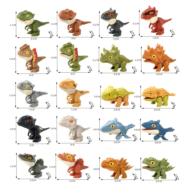 

Cheap Children Bite Dino toy animals Stress Relief Finger Biting Mini dinosaur toys funny Fidget Toys For Kids