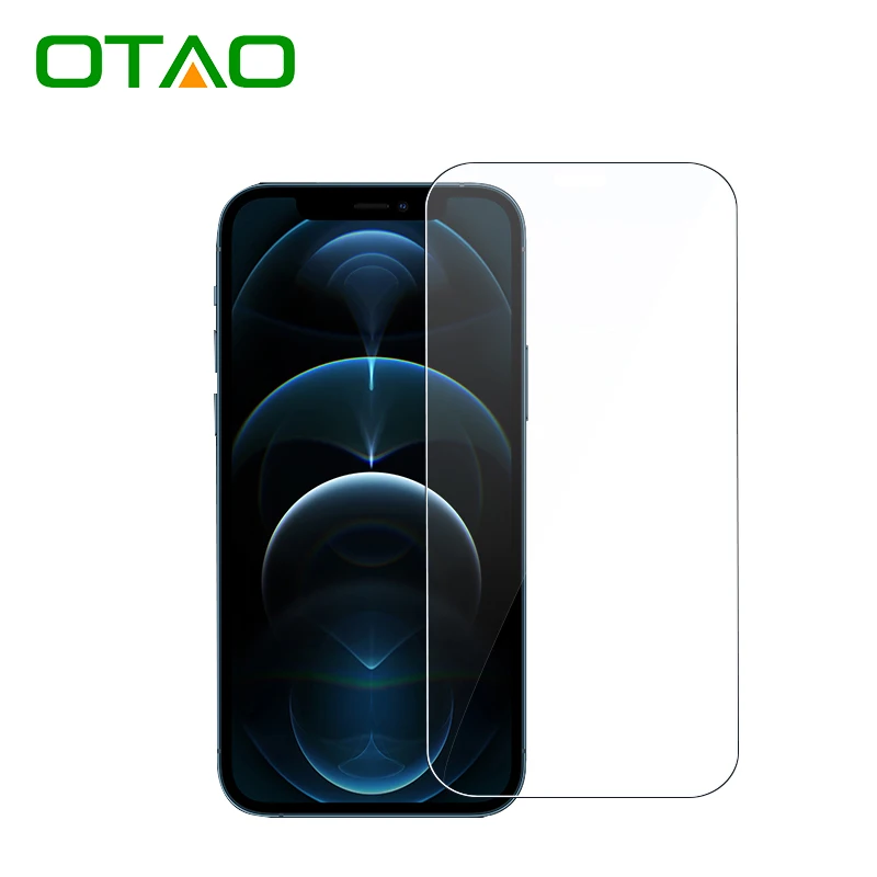 

OTAO Friendly Easy Installation Tempered Glass Compatible With iPhone 13 12 11 Pro X Max OEM Service 2.5D Clear Screen Protector, Transparent