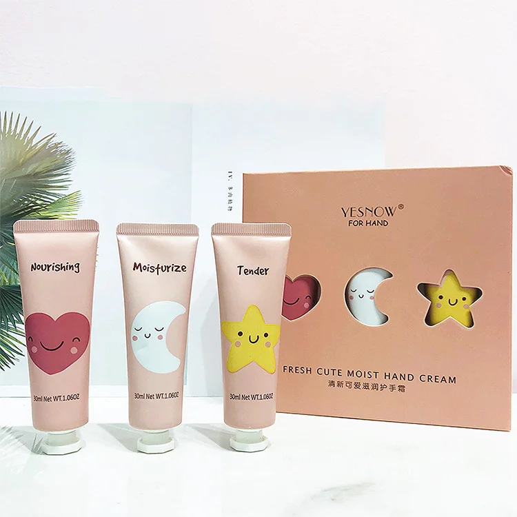 

Popular Selling Oem Beauty Skin Care 3pcs Moisturizing Hand Cream Set Private Label Natural Milk Cute Mini Hand Cream