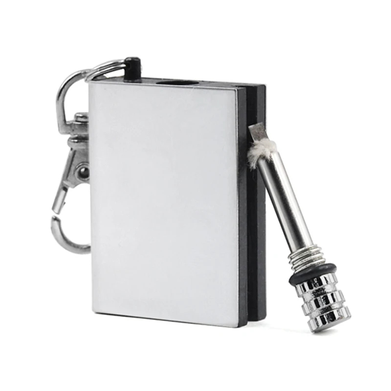 

Creative Stainless Steel Flint Fire Lighter Starter Matches Portable Survival Tool Lighter Kit for Outdoor Hiking Camping