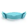 Clip-on silicone snap pot pan strainer silicone sink for draining food