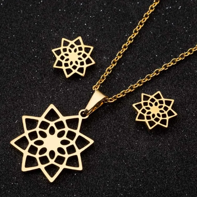 

Latest Design Fashion Stainless Steel Girls Lotus Pendant Necklace Gold Meaning