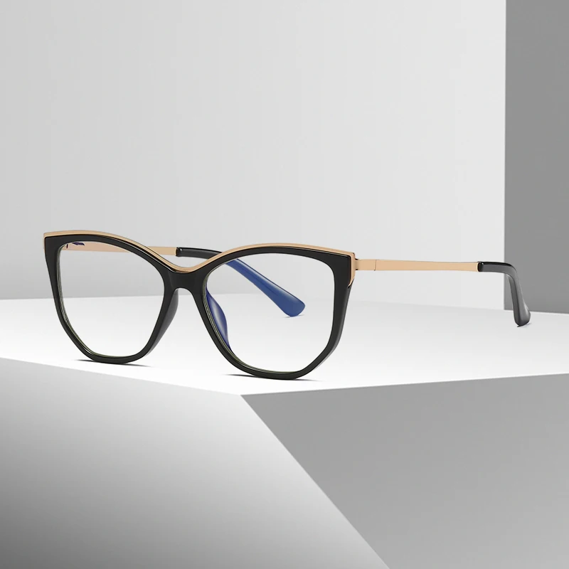 

Fashion Custom Logo Glasses Spring Hinge Optical Frames Metal Frame Eyeglasses, Any colors
