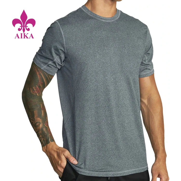 

Top Quality Breathable Polyester Mens Gym Clothing Wear Fitness Sports Mesh Fabric Panel T Shirts, Multi color and can be customized
