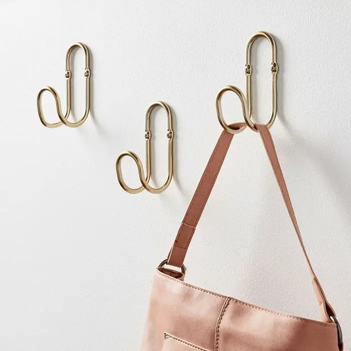 

Hook holder wall rail coat antique brass metal magnetic wooden picture frame hardware brass wall hook