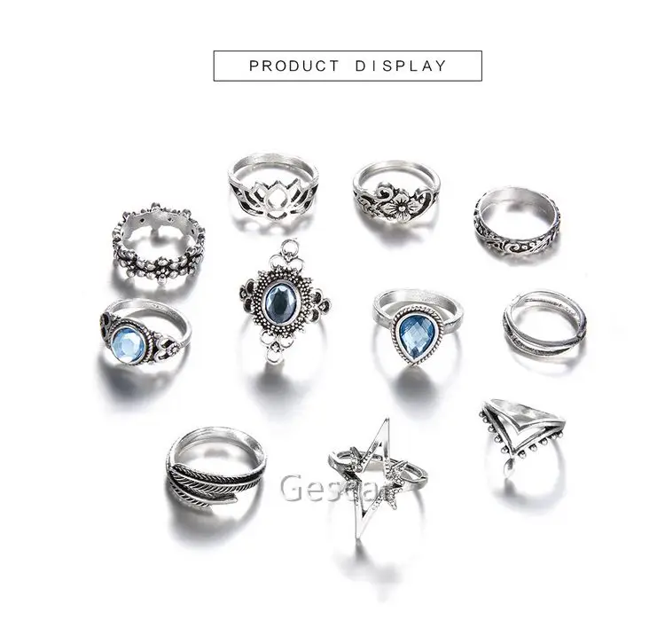 

Hot Alloy With Diamond Set Star Ring Quality Fashion Women Ring Sales Bohemia Style Earring Wholesale Factory Price