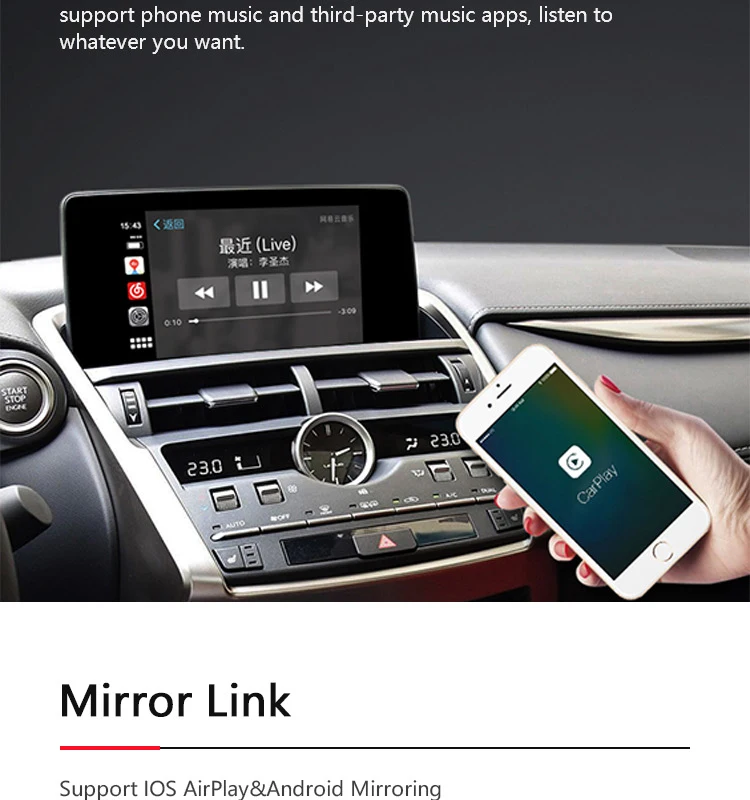 Navihua Car Android Auto For Lexus Wireless Carplay For Lexus Series Rear View Cam Support Ios