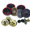 Zinc Alloy Metal Button and Rivets Custom Brand Name Apparel Casting Logo Metal Button For Denim Jeans