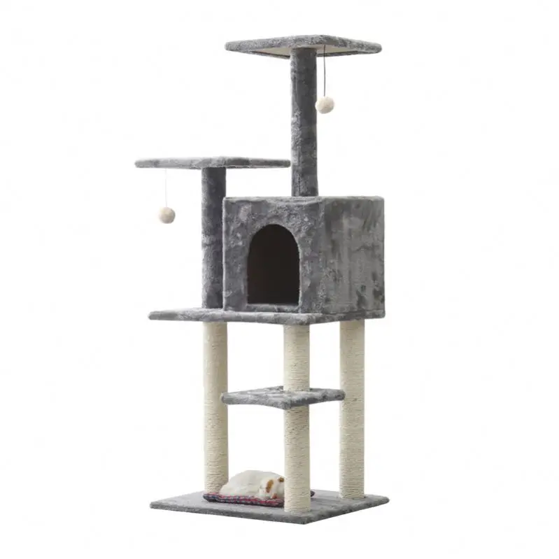 

Cat Tree Wholesale Eco-friendly Nature Sisal Durable Funny House Scratcher New Arrival High Quality Wholesale Various C, Gray