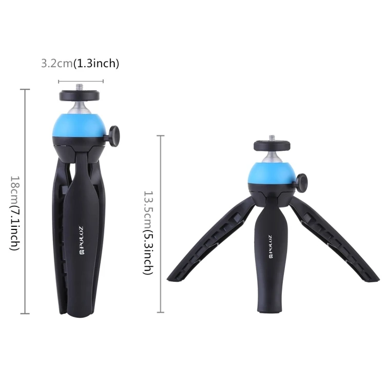 

PULUZ Mini Pocket Tripod Mount with 360 Degree Ball Head for Smartphones Go Pro and DSLR Cameras