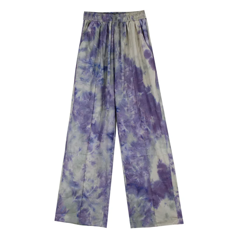 

Fashion Tie-dye Casual Pants 2021 New Summer Women's Loose Wide-leg Pants Trousers High-waist Straight-leg Pants Joggers Women