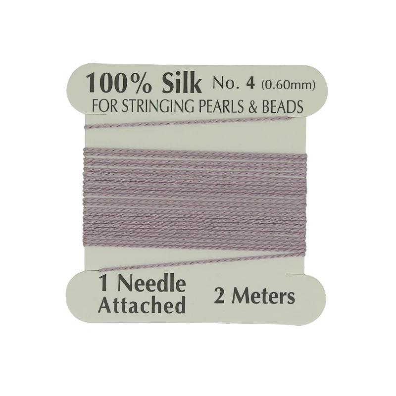 

XuQian  Handmade Customizable 2M 100% Natural Silk Cord Lilac Jewelry Cord