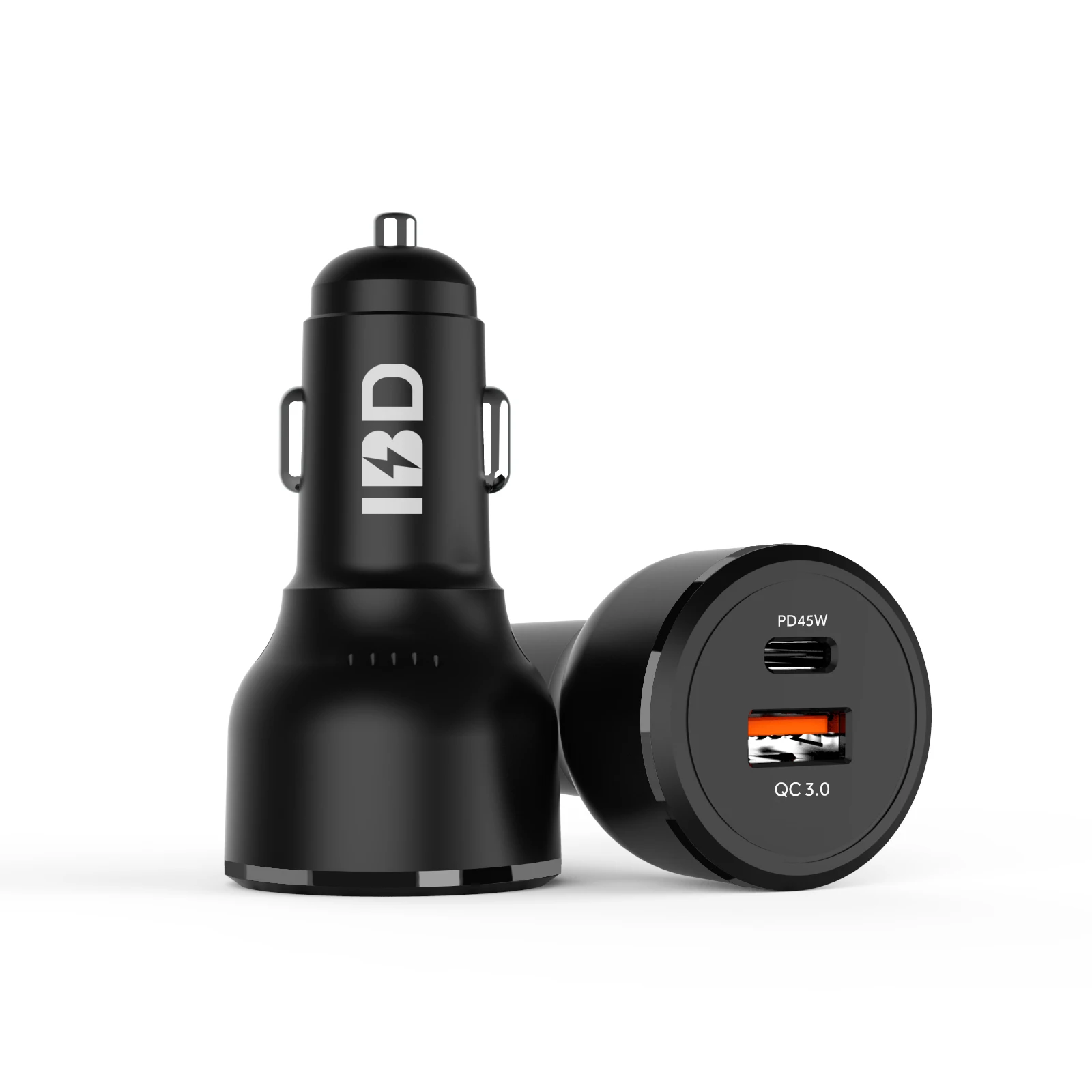 

IBD New And Hot Selling High Power Car Charger PD 45W And QC3.0 Dual Ports Fast Charging Car Phone Charger