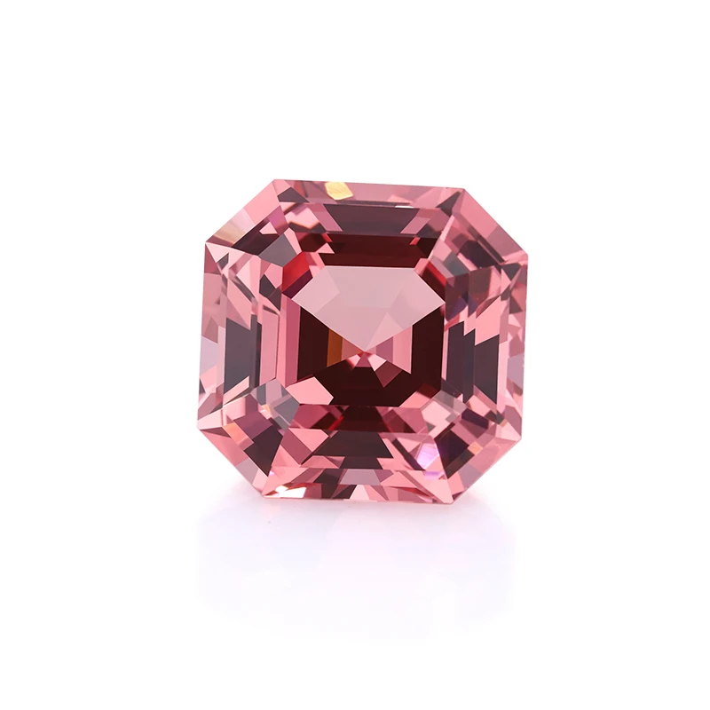 

Starsgem Asscher cut padparadscha color orange lab grown sapphire