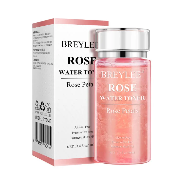 

BREYLEE 100ml Rose Flowers Petal Whitening Moisturizing Serum toner, Pink