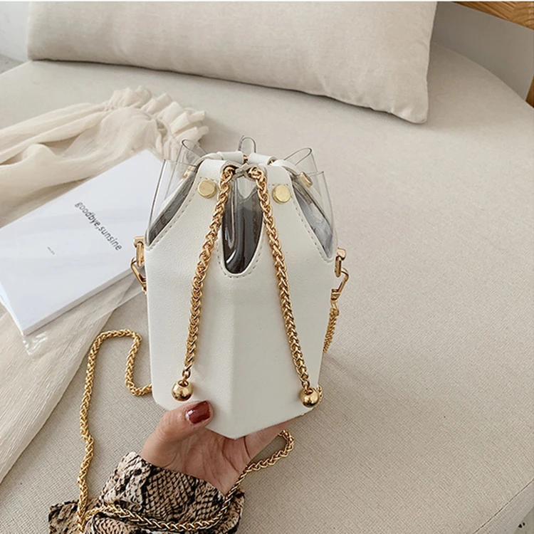 

Bucket female bag 2019 new Korean version of the fashion simple shoulder bag Hong Kong style trend wild chain crossbody bag