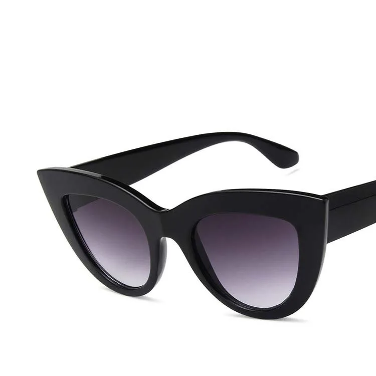

2021 New Arrivals Advanced Matte Black Cateye Big Sunglasses Women