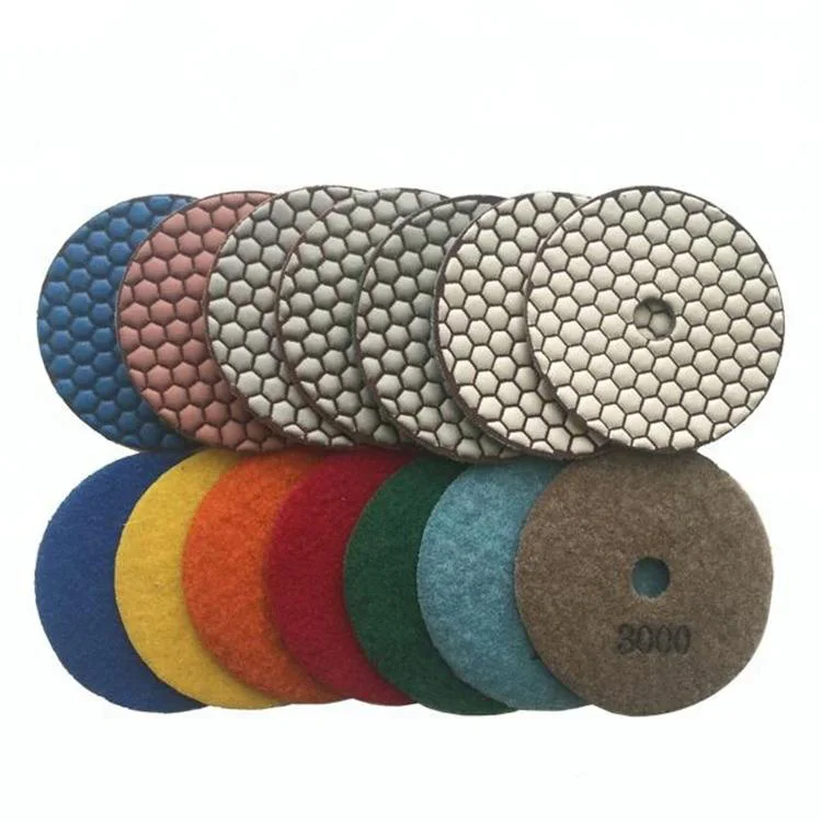 

4 Inch Diamond DRY Polishing Pad 76 Pieces granite marble stone quartz polish countertop flooring tile renew