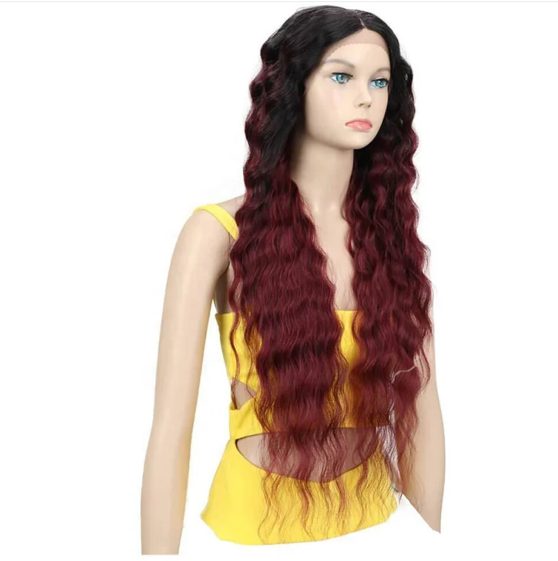 

Synthetic Lace Front 32 Inch Long Wavy Ombre Wig Synthetic Hair Wigs For Women Lace Front Wig