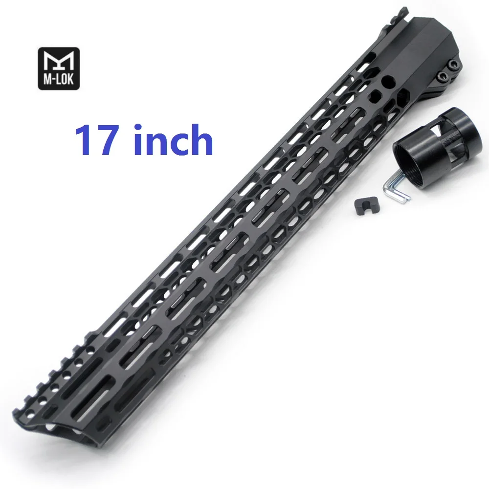 TRIROCK New Clamp Style 13.5 Inches Black M-Lok Free Float AR15 M16 M4 Rifle handguard with a Slant Cut Nose Fit .223/5.56 Rifles 