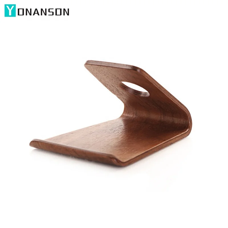 

Wooden Mobile Phone Stand Holder Lightweight Slim Cellphone Stand Walnut Maple Phone Holder for All Mobile Phones